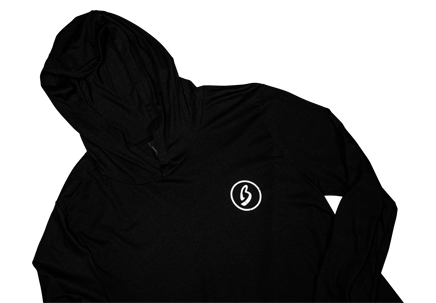 Lightweight Circle B Black Hoodie