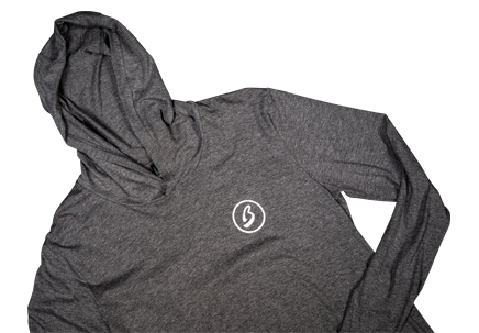 Lightweight Circle B Heather Grey Hoodie Lightweight Circle B Heather Grey Hoodie
